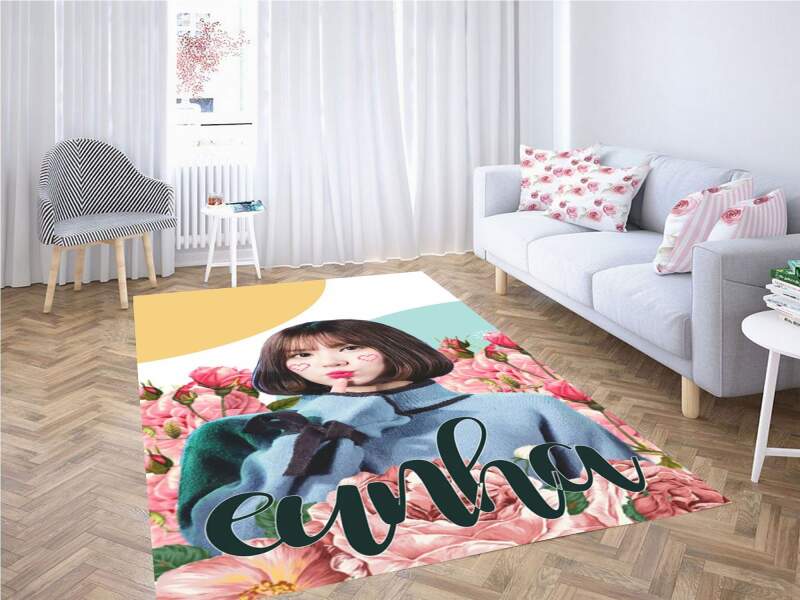 Gfriend Eunha Roses Background Round Rug 2 Gfriend Eunha Roses Background Round Rug