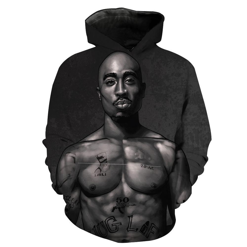 Ghetto Tupac Hip Hop Rap Hoodie 3D