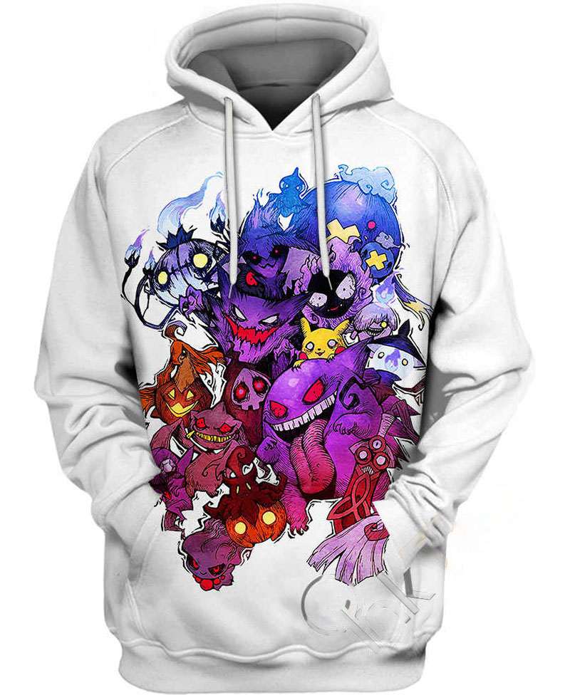 Ghost Type Hoodie 3D 7 Ghost Type Hoodie 3D