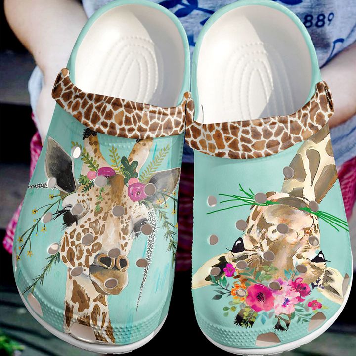 Giraffe Floral Crocs Clog Shoes 4 Giraffe Floral Crocs Clog Shoes