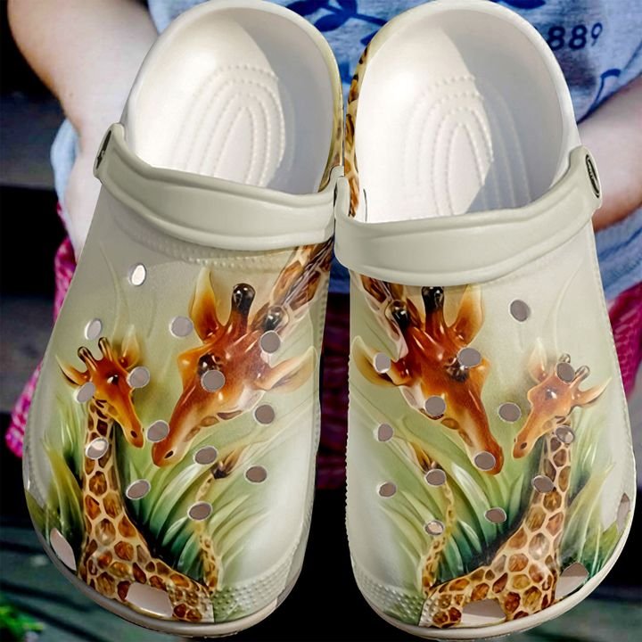 Giraffe Mother And Daughter Crocs Clog Shoes