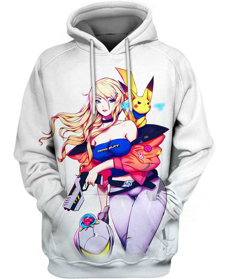 Girl Beautiful Pokemon Hoodie 3D