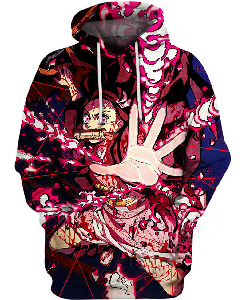 Girl With Prominent Fangs Hoodie 3D