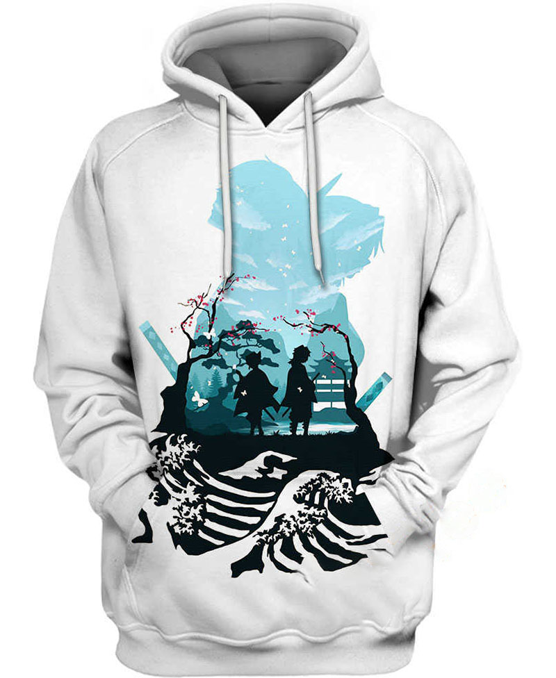 Giyu And Shinobu Hoodie 3D