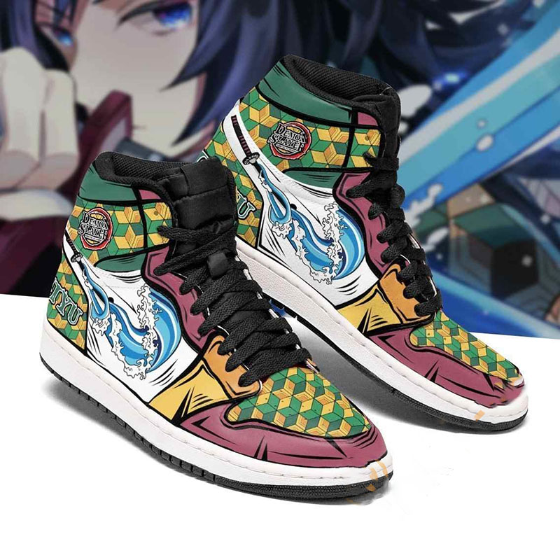 Giyu Costume Demon Slayer Sneakers Anime Air Jordan Shoes 7 Giyu Costume Demon Slayer Sneakers Anime Air Jordan Shoes