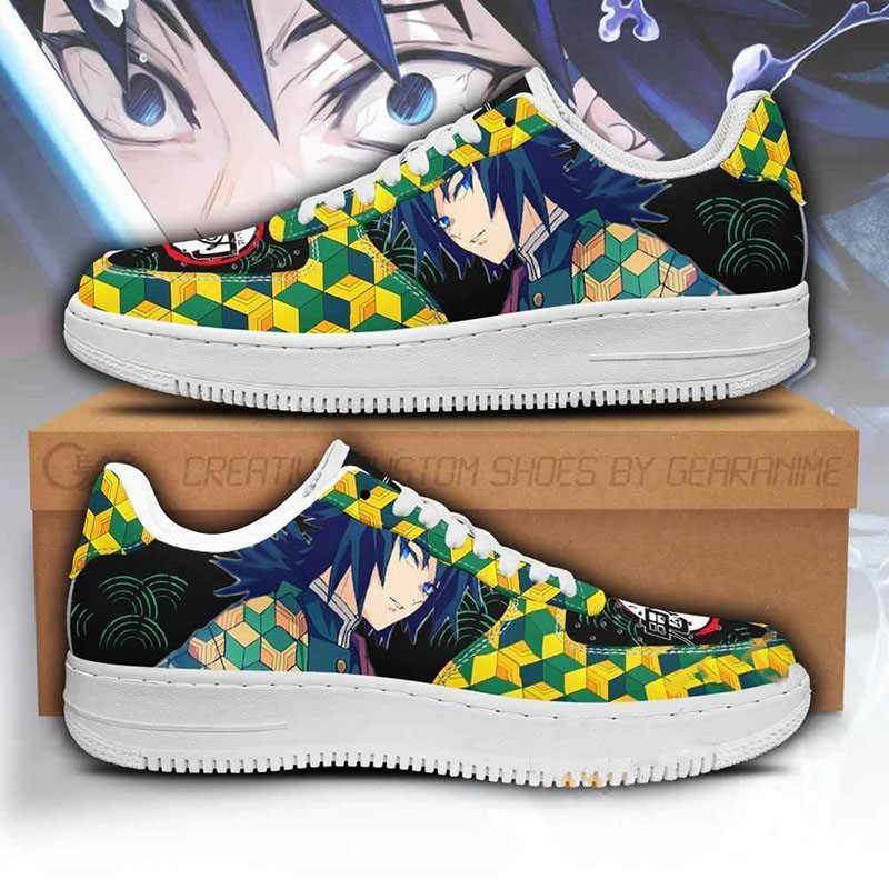 Giyu Custom Demon Slayer Anime Nike Air Force Shoes