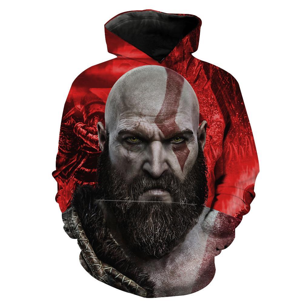 God Of War Kratos Hoodie 3D