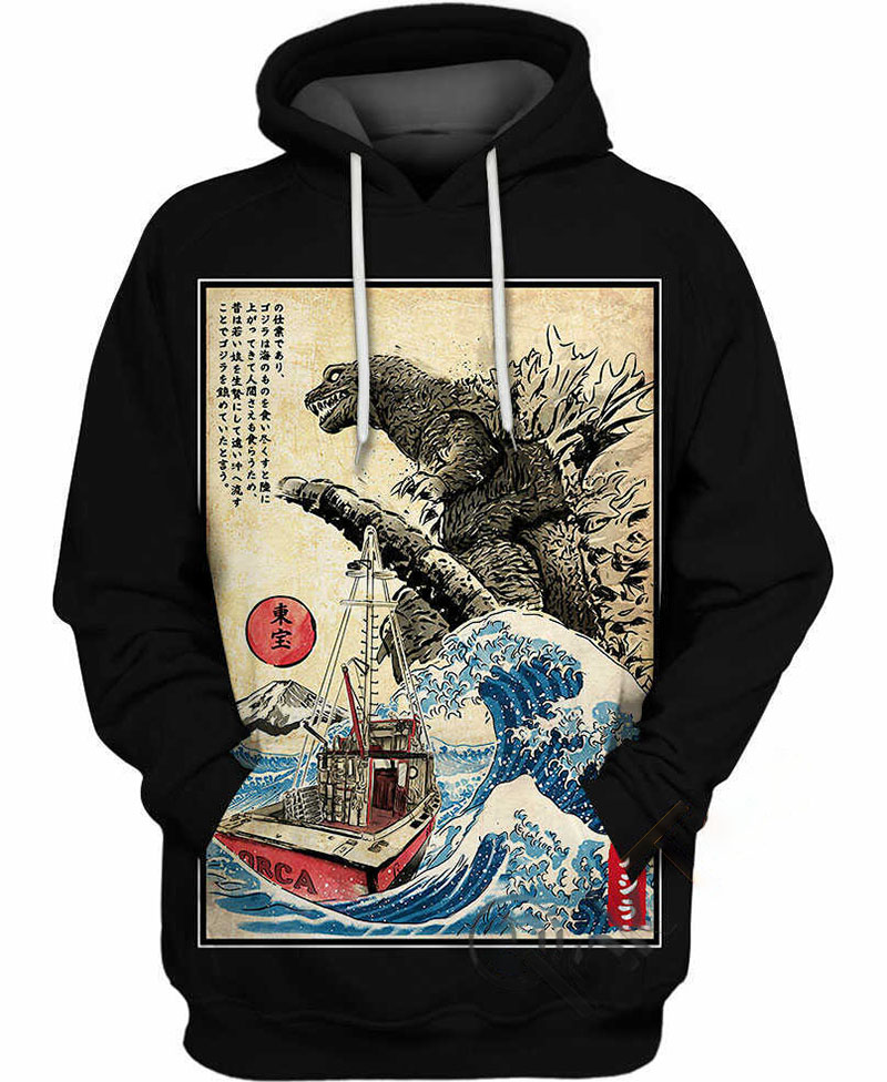 Godzilla Hoodie 3D 6 Godzilla Hoodie 3D