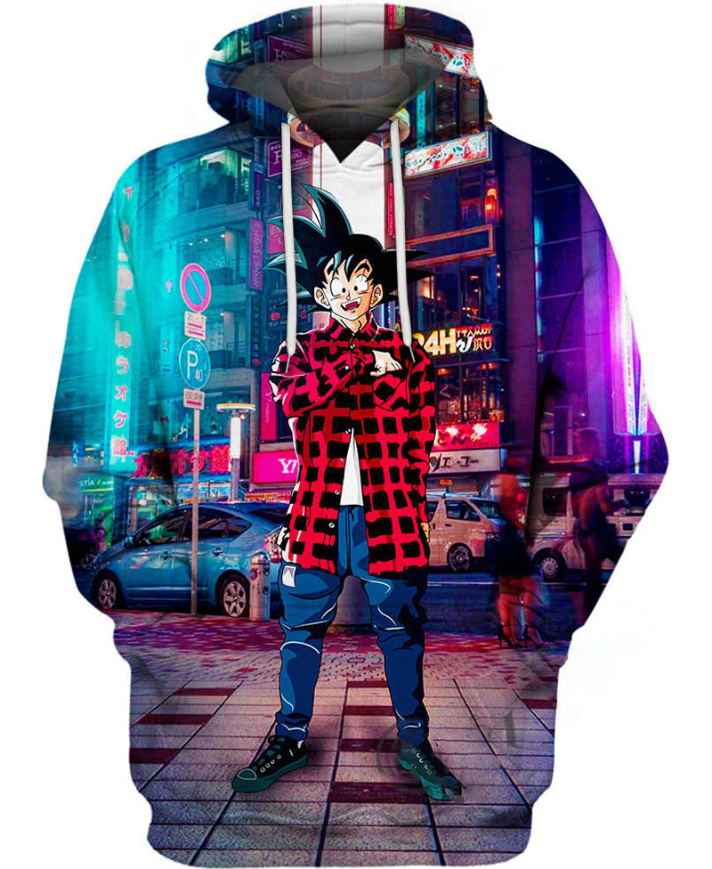 Goku Street Style Hoodie 3D 8 Goku Street Style Hoodie 3D