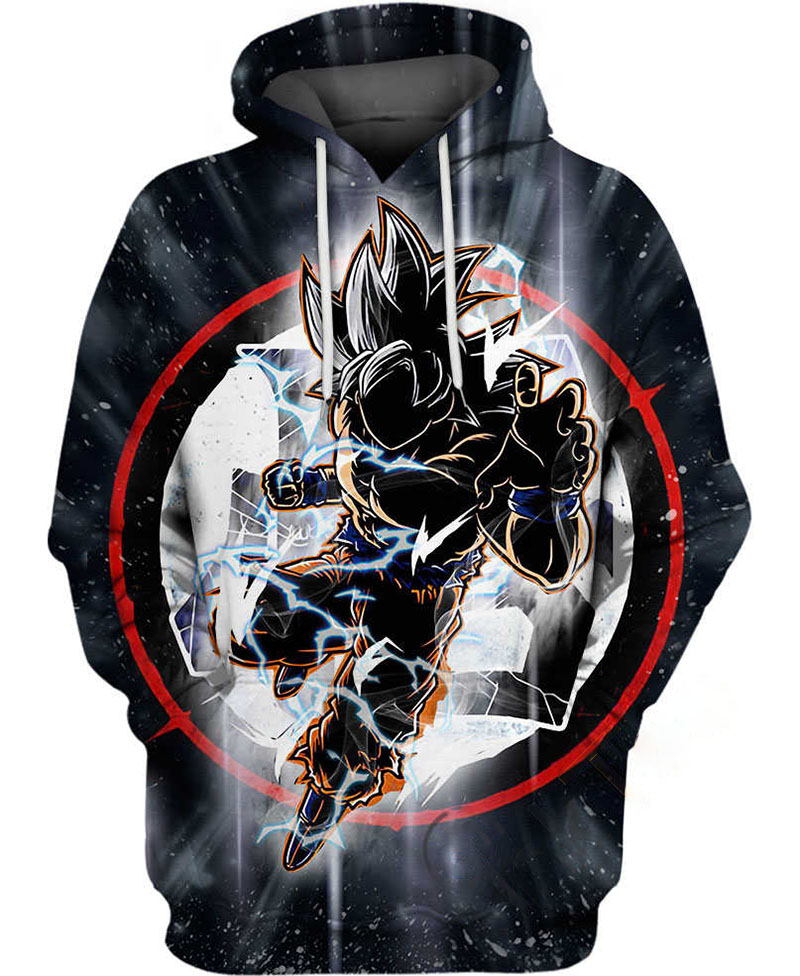 Goku Ultra Instinct Silhouette Hoodie 3D