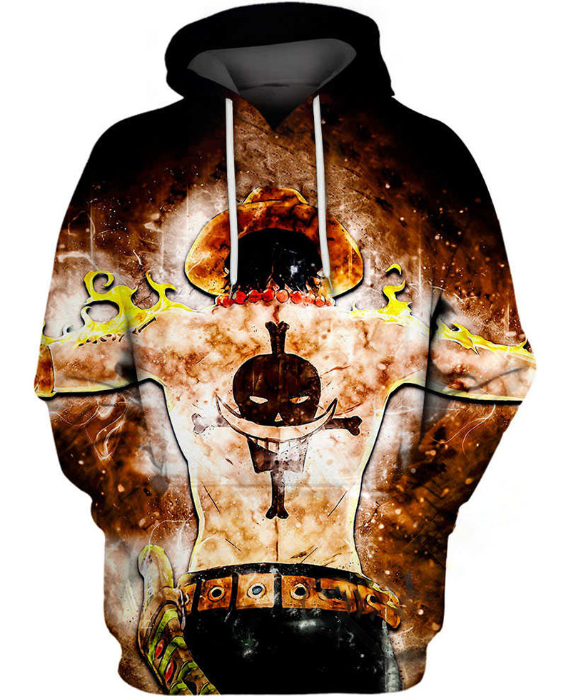 Gol D. Ace Hoodie 3D