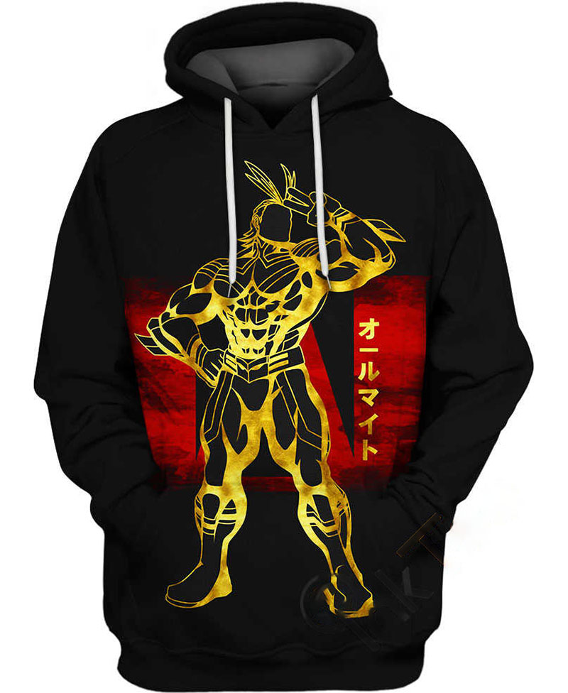 Gold Mosaic All Might Hoodie 3D 8 Gold Mosaic All Might Hoodie 3D