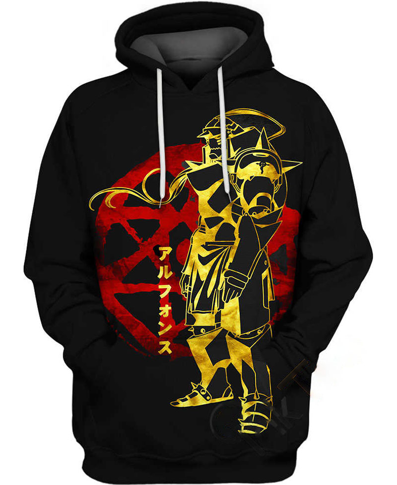 Gold Mosaic Alphonse Elric Hoodie 3D 10 Gold Mosaic Alphonse Elric Hoodie 3D