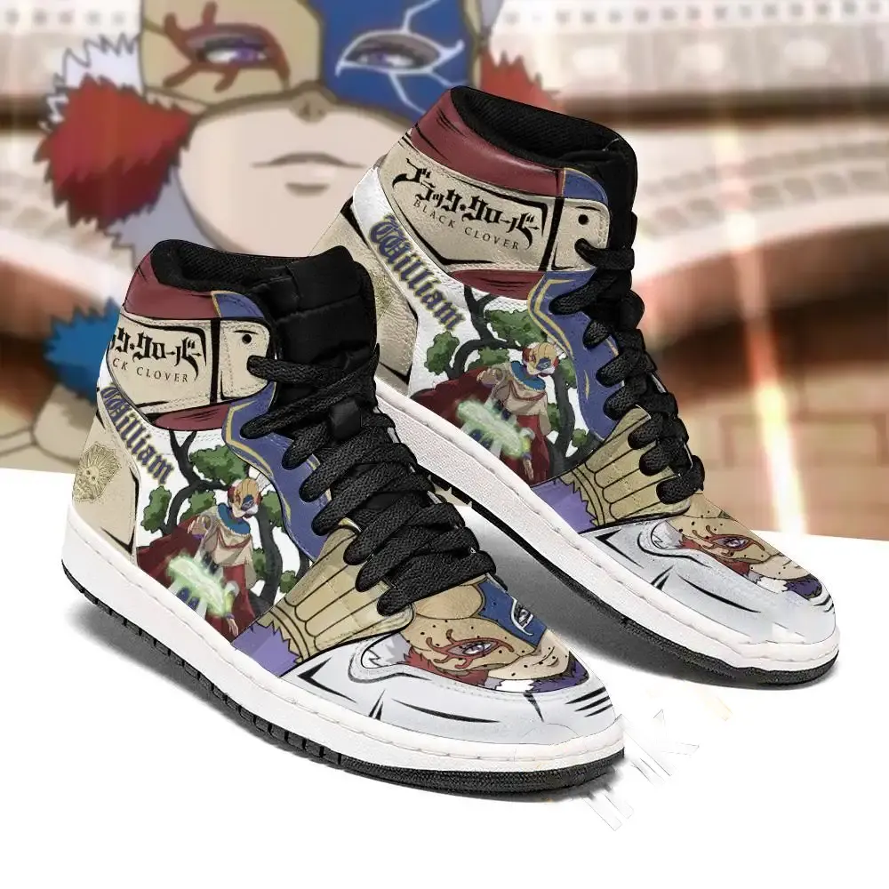 Golden Dawn William Vangeance Black Clover Anime Shoes Amazon Air Jordan Shoes