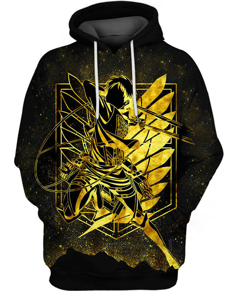 Golden Eren Yeager Hoodie 3D
