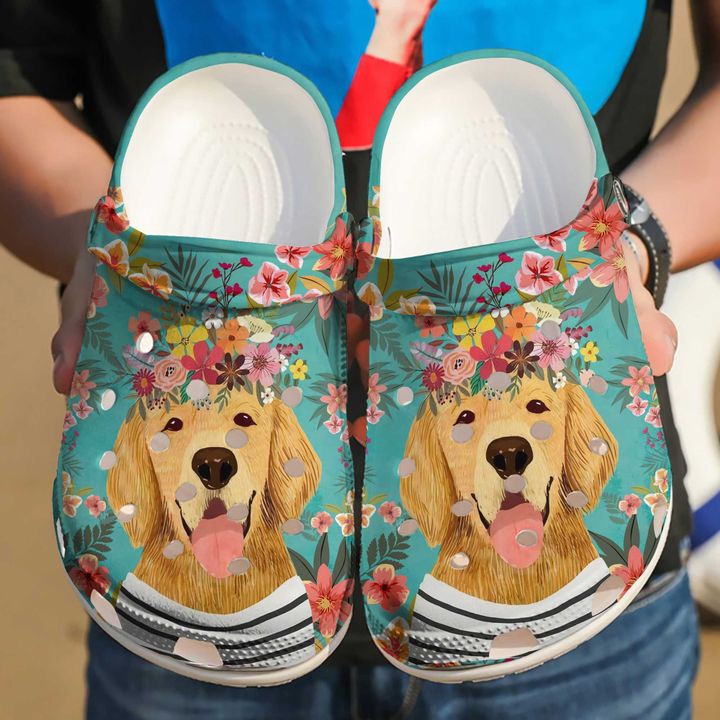 Golden Retriever Cute Crocs Clog Shoes