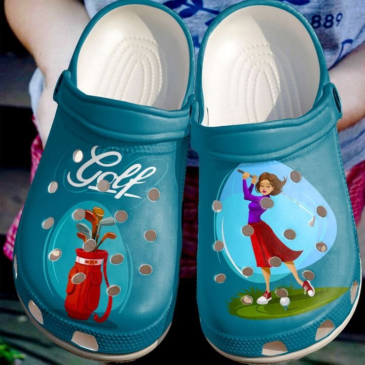 Golf Lady Crocs Clog Shoes 6 Golf Lady Crocs Clog Shoes