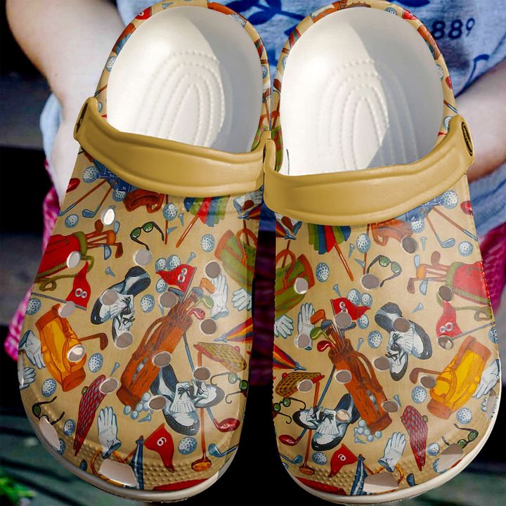 Golf Pattern Crocs Clog Shoes 10 Golf Pattern Crocs Clog Shoes