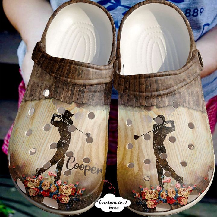 Golf Personalized Wooden Crocs Clog Shoes 11 Golf Personalized Wooden Crocs Clog Shoes