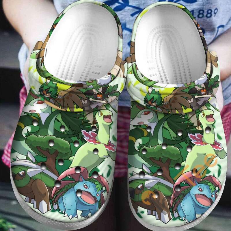 Grass Starters Pokemon Crocs Clog Shoes