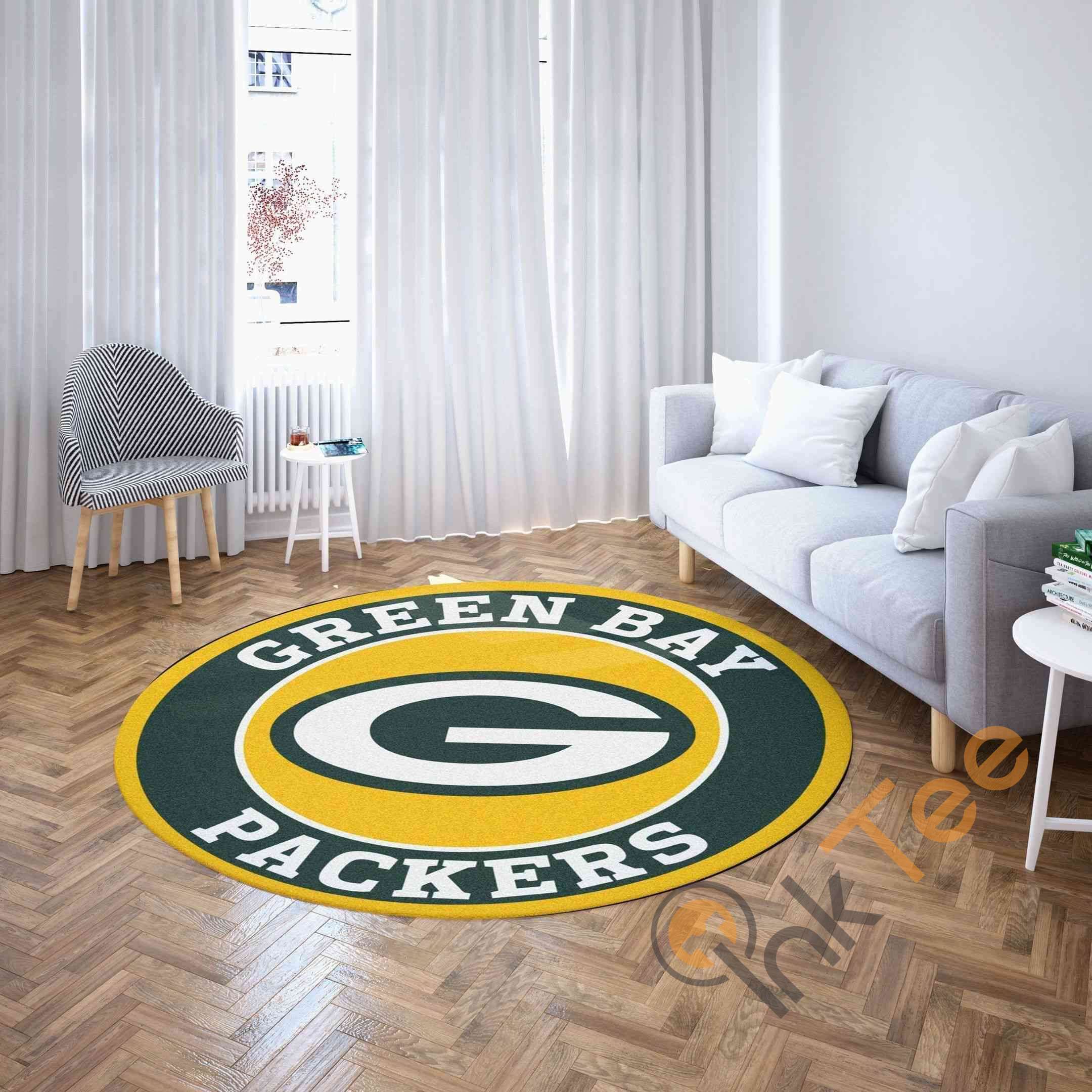 Green Bay Packers Round Carpet Nfl Football Rug