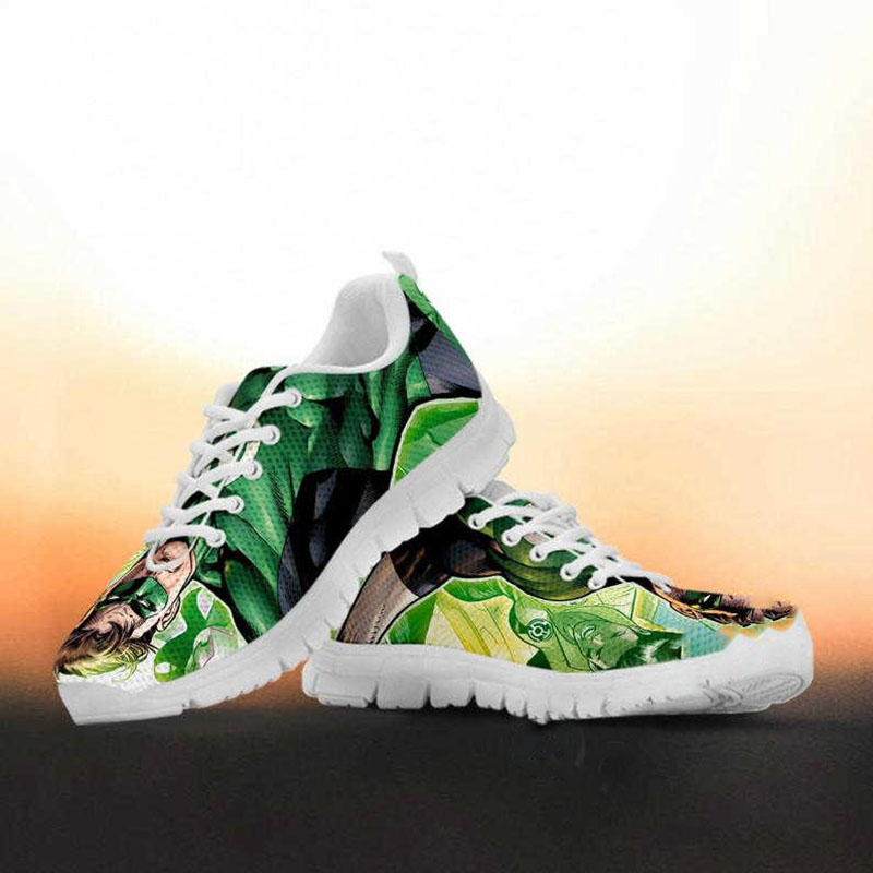 Green Lantern Custom Painted DC Comics Superhero Movie Running Nike Roshe Shoes