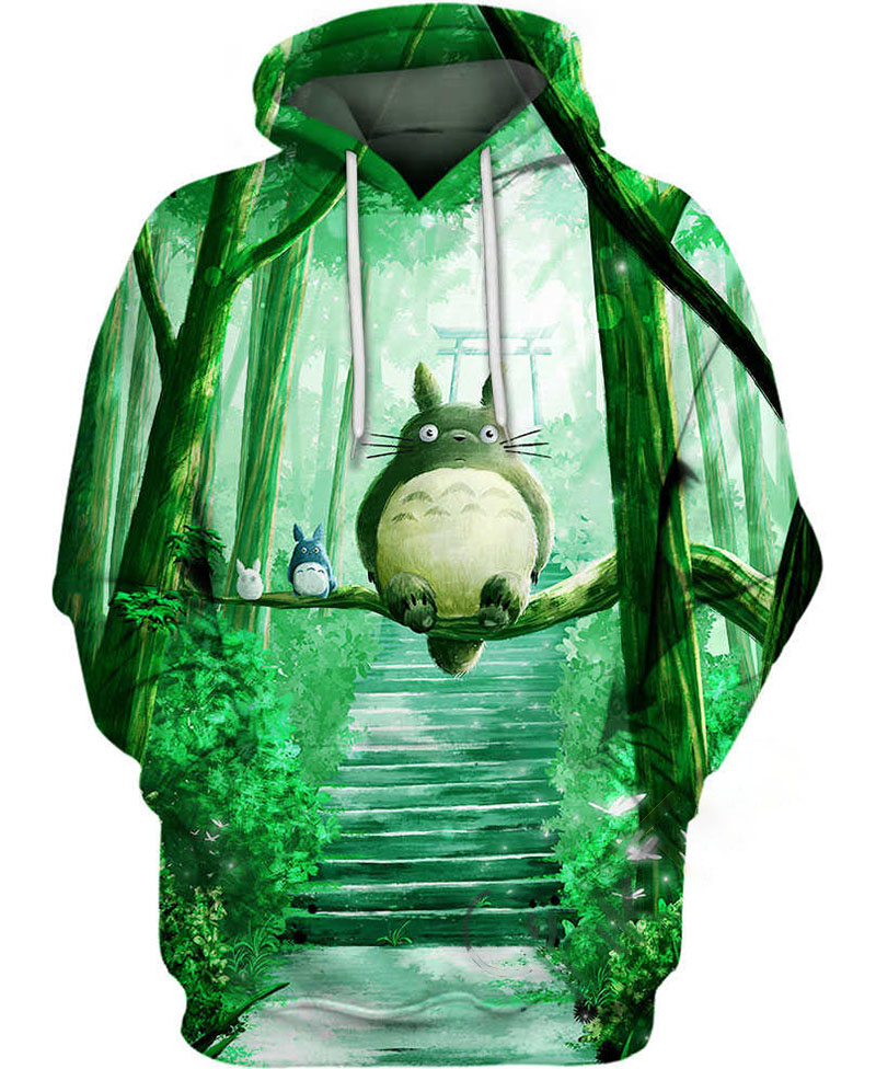 Green Path In Totoro Hoodie 3D 15 Green Path In Totoro Hoodie 3D
