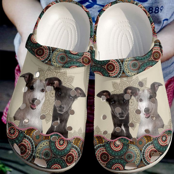 Greyhound Boho Crocs Clog Shoes 11 Greyhound Boho Crocs Clog Shoes