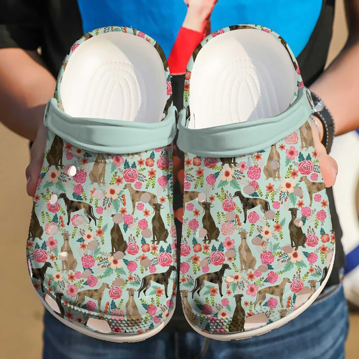 Greyhound Love My Crocs Clog Shoes