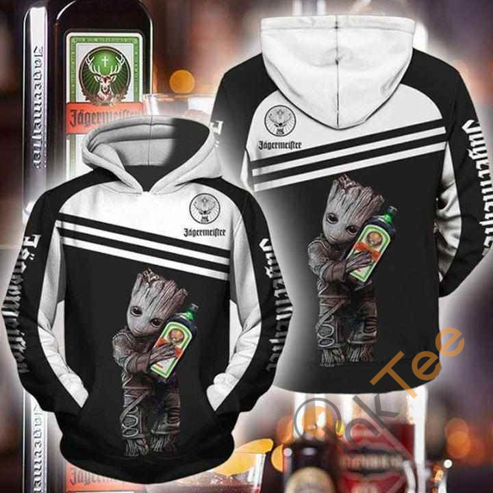 Groot Hug Jagermeister Wine Hoodie 3d 9 Groot Hug Jagermeister Wine Hoodie 3d