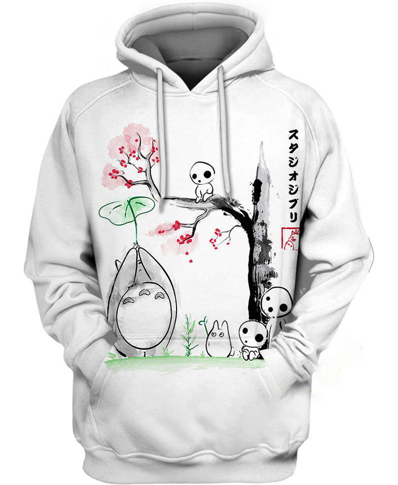 Growing Trees Sumi-e Hoodie 3D 3 Growing Trees Sumi-e Hoodie 3D