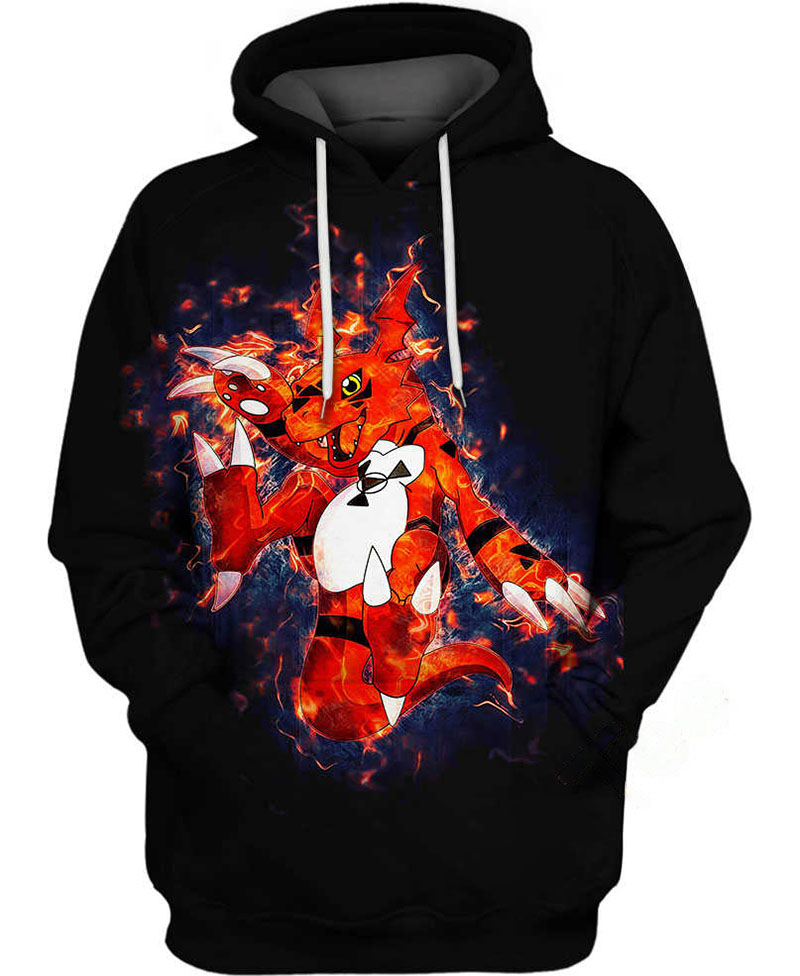 Guilmon Digimon Hoodie 3D