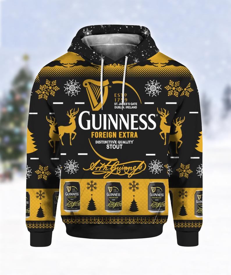 Guinness Foreign Extra Stout Hoodie 3D 3 Guinness Foreign Extra Stout Hoodie 3D