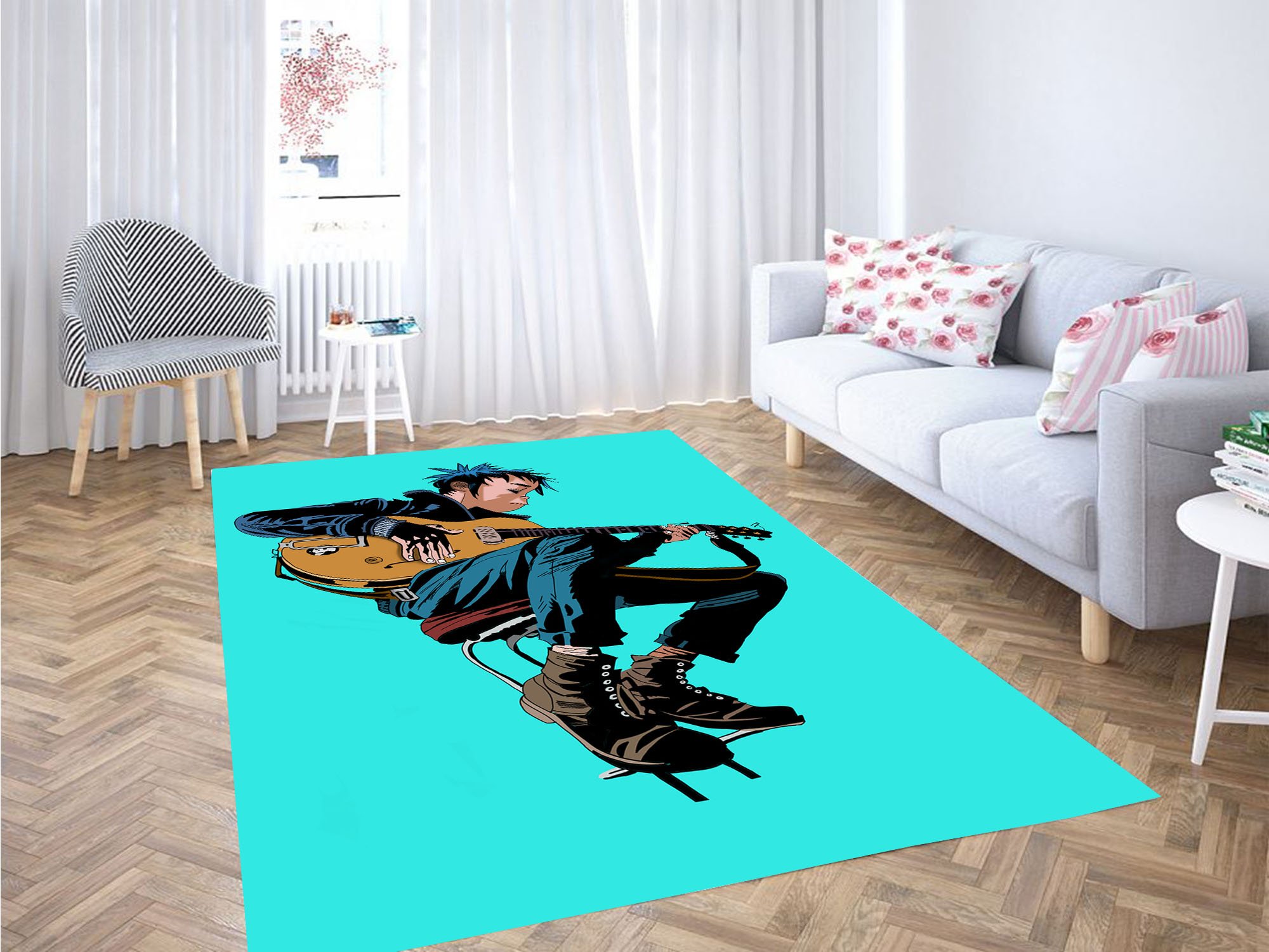 Guitarist Gorillaz Carpet Rug