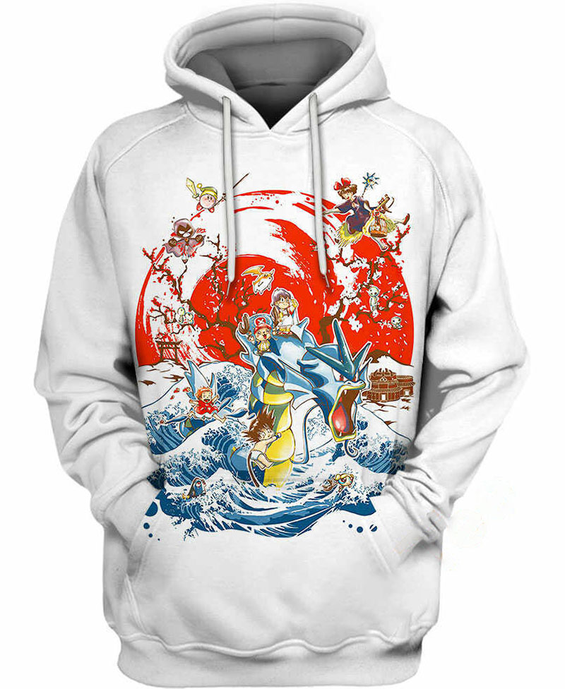 Gyarados Kanagawa Hoodie 3D