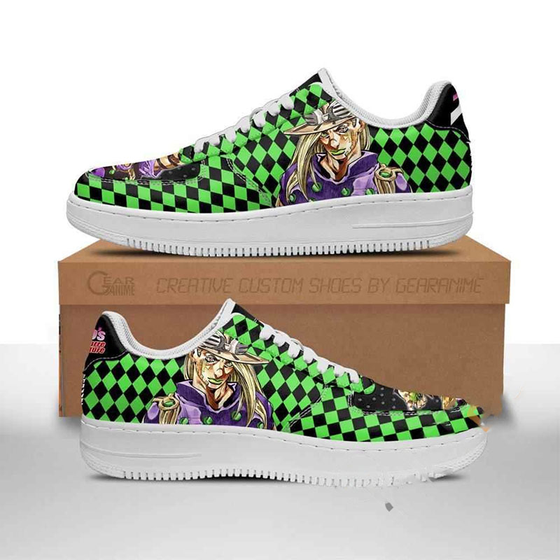 Gyro Zeppeli Custom Jojo's Anime Nike Air Force Shoes 2 Gyro Zeppeli Custom Jojo’s Anime Nike Air Force Shoes