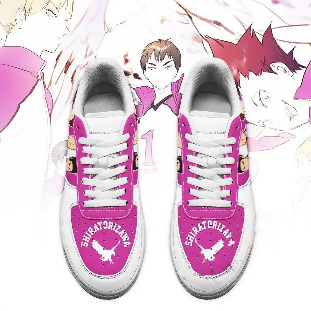 Haikyuu Shiratorizawa Academy Team Haikyuu Anime Amazon Nike Air Force Shoes