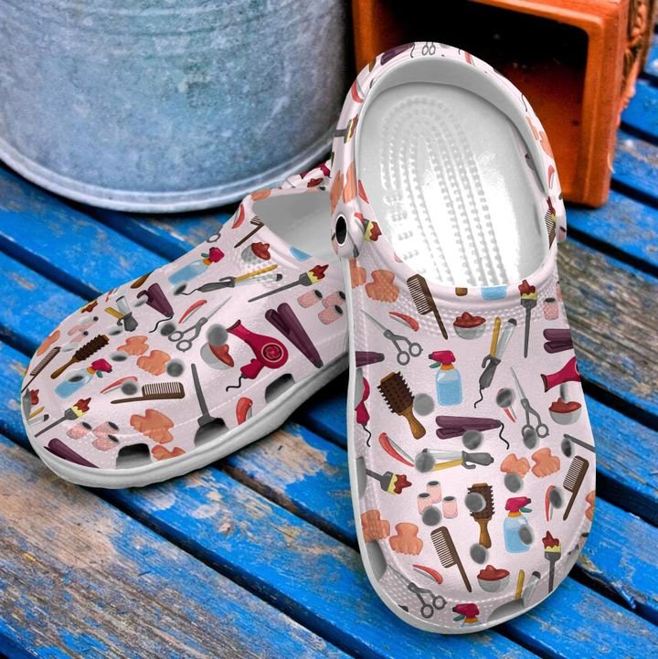 Hair Stylist Hairstylist Pattern Crocs Clog Shoes