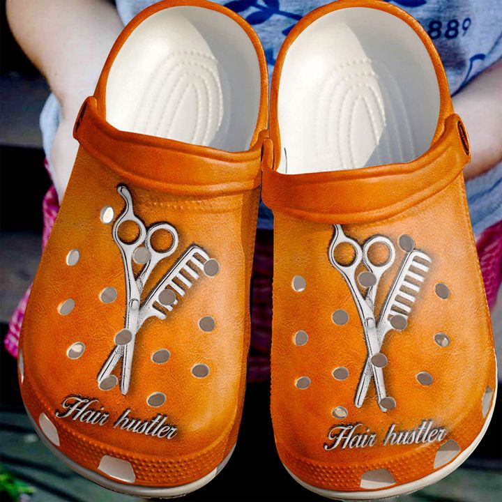 Hairstylist Leather Hair Hustle Crocs Clog Shoes 1 Hairstylist Leather Hair Hustle Crocs Clog Shoes