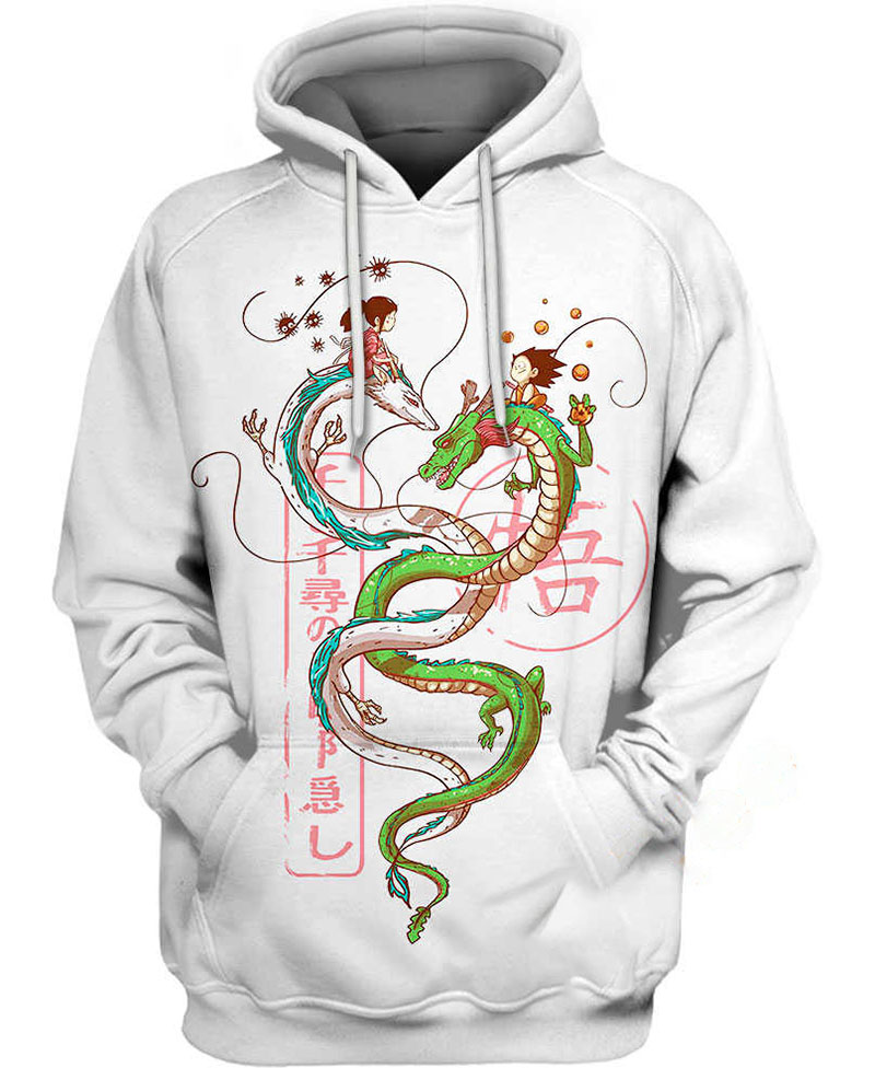 Haku And Shenron Hoodie 3D