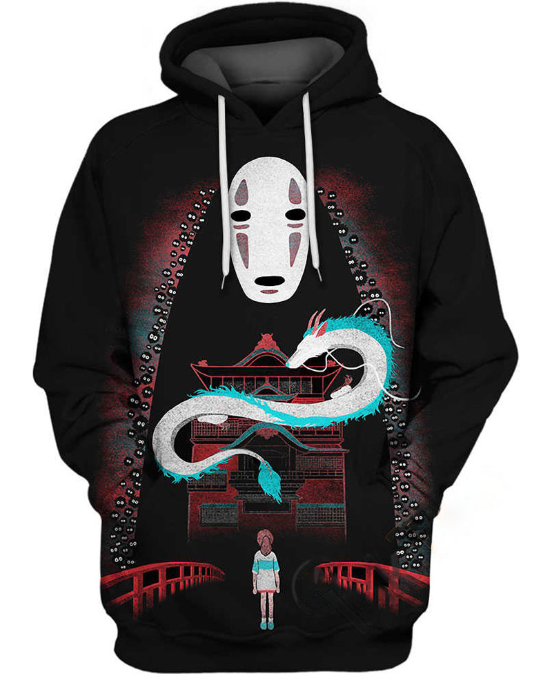 Haku & Chihiro Hoodie 3D 7 Haku & Chihiro Hoodie 3D