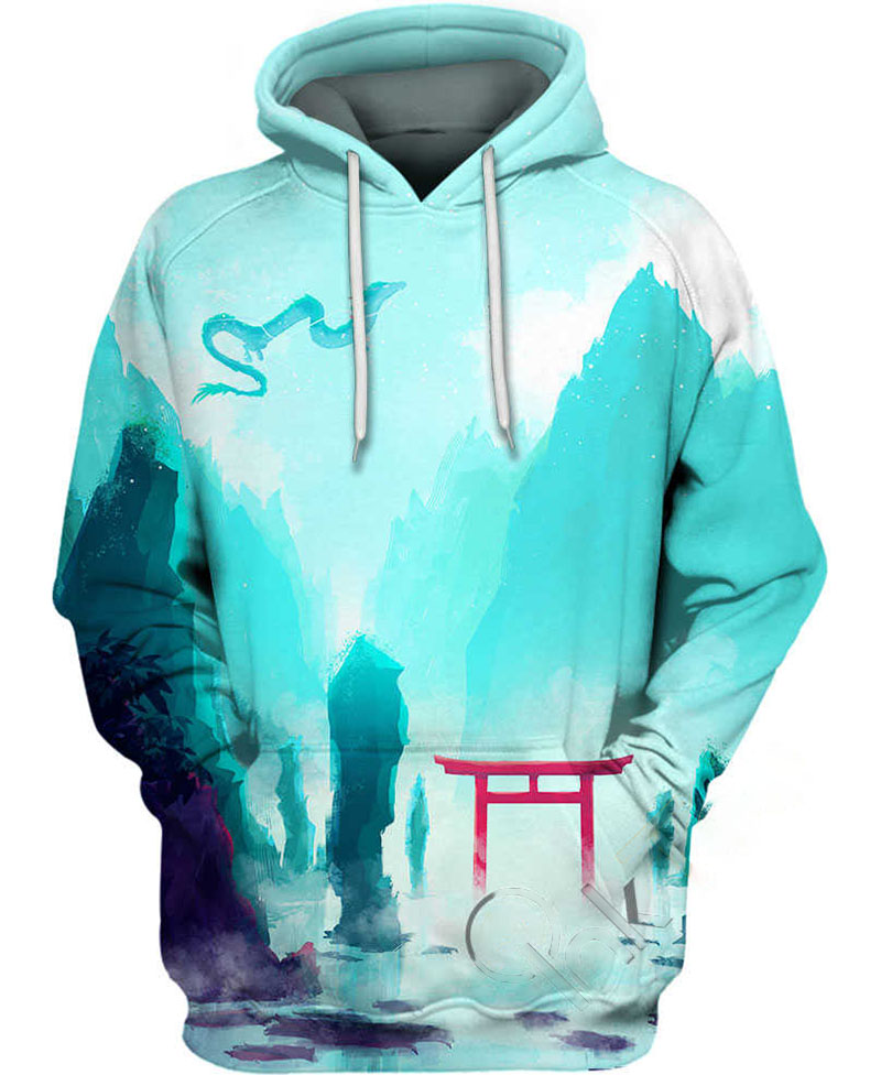 Haku On The Sky Hoodie 3D 4 Haku On The Sky Hoodie 3D