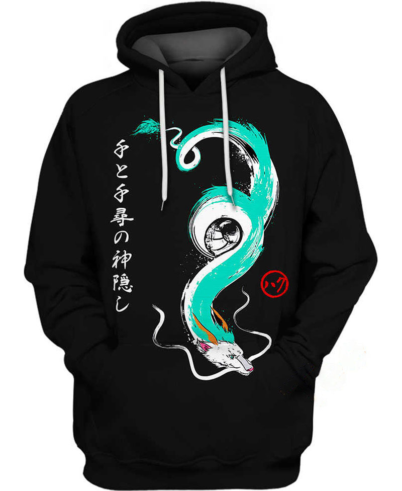 Haku Spirited Away Hoodie 3D 14 Haku Spirited Away Hoodie 3D