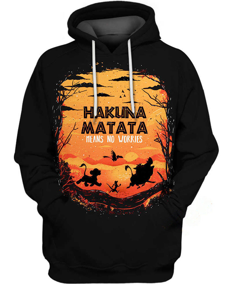 Hakuna Matata Lion King Hoodie 3D 14 Hakuna Matata Lion King Hoodie 3D