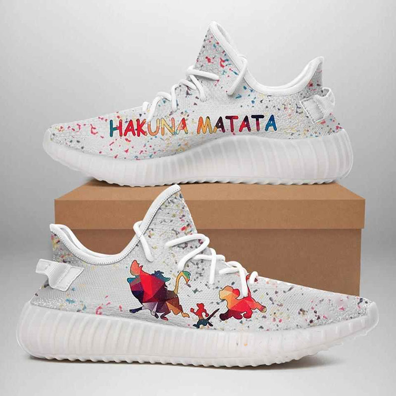 Hakuna Matata Lion King Custom White Yeezy Boost 7 Hakuna Matata Lion King Custom White Yeezy Boost