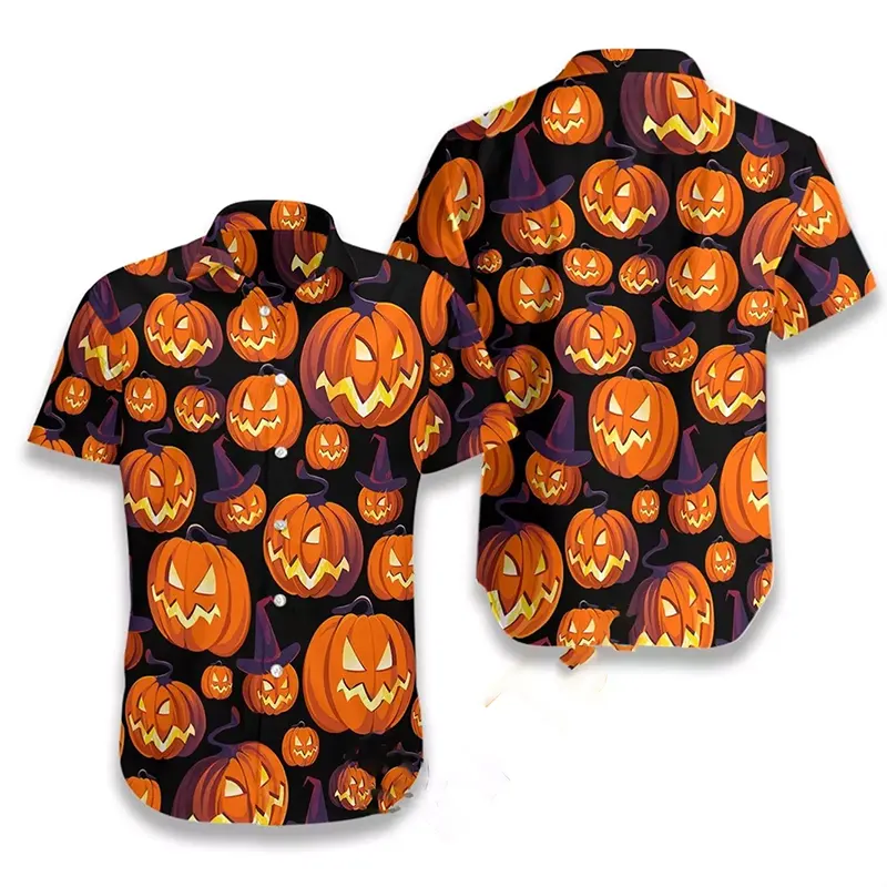 Halloween Pumpkin Hawaiian shirts