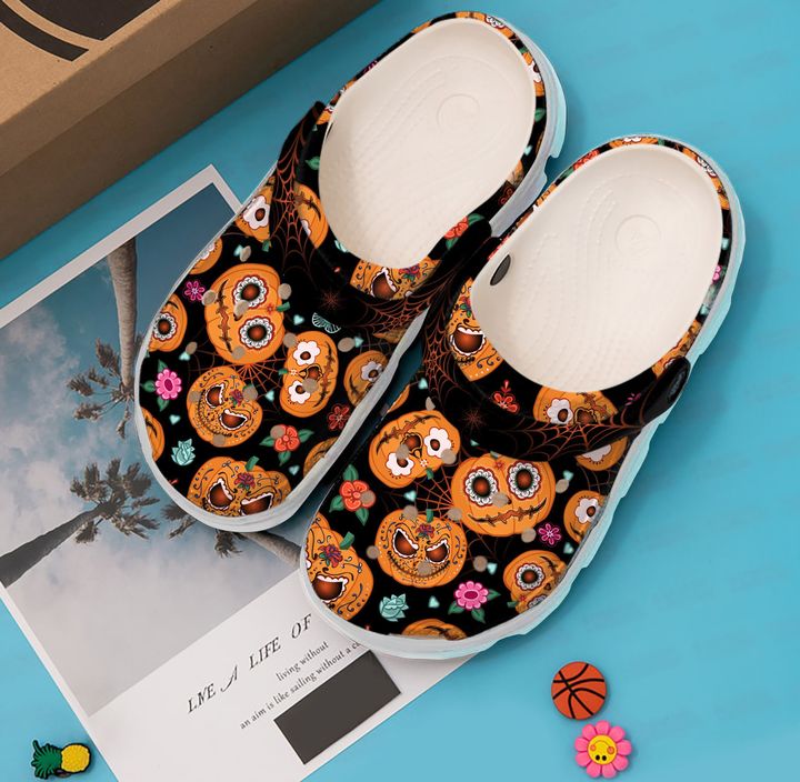 Halloween Scary Pumpkin Crocs Clog Shoes