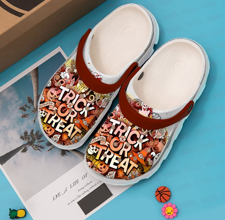 Halloween Trick Or Treat Crocs Clog Shoes