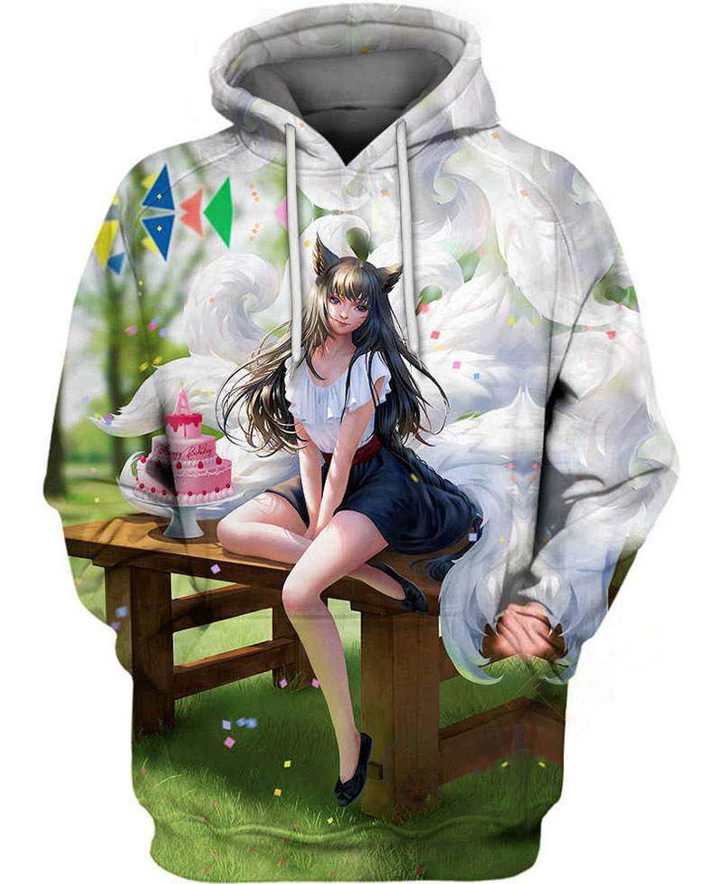 Happy Birthday Ahri Hoodie 3D