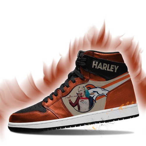 Harley Quinn Denver Broncos Jordan Custom Air Jordan Shoes
